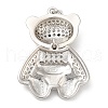 Brass with Cubic Zirconia Pendants KK-K340-01P-01-2