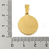 Ion Plating(IP) 304 Stainless Steel Enamel Pendants STAS-R231-19E-G-3