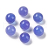 Natural Blue Agate No Hole Sphere Beads G-K353-04A-30-1