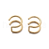 304 Stainless Steel 2 Line Hoop Clip on Nose Rings AJEW-A062-07G-4