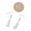 Round Shell Pearl Beaded Necklace & Bracelet & Dangle Earring Sets SJEW-JS01337-5
