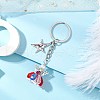 3Pcs Glass Angel Pendant Keychain KEYC-MZ00038-03-1