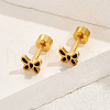 Fashionable Stainless Steel Butterfly Stud Earrings XD9500-4