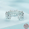 Puzzle 925 Sterling Silver Adjustable Cuff Rings FS-WG2DCD2-01-4