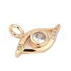 Brass Micro Pave Cubic Zirconia Pendants KK-Q096-09B-G-2