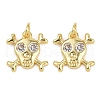 Brass Micro Pave Clear Cubic Zirconia Pendants KK-L231-10G-1