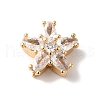 Brass with Clear Cubic Zirconia Beads KK-G503-08G-1