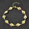304 Stainless Steel Ladybug Link Bracelets for Women BJEW-K226-15A-G-2
