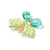 Handmade Glass Seed Beaded Butterfly Pendants PALLOY-MZ00685-03-4