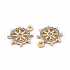 Rack Plating Eco-friendly Alloy Rhinestone Pendants FIND-A025-01G-03-2