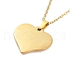 Heart 304 Stainless Steel Pendant Necklaces NJEW-G083-03C-G-2