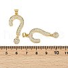 Brass Micro Pave Cubic Zirconia Pendants KK-S526-21G-B-3