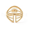 304 Stainless Steel Hollow Out Open Finger Ring RJEW-C057-01G-3