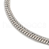 2.5mm Brass European Style Round Snake Chain Bracelets for Jewelry Making BJEW-P338-02P-2