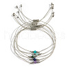 5Pcs Natural Gemstone Round Bead Braided Bead Bracelets LY1310-4