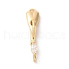 Brass S-Hook Clasps KK-C062-043G-1