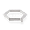 Tarnish Resistant 304 Stainless Steel Open Back Bezel Pendants STAS-K208-13P-2