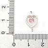 Brass Pave Cubic Zirconia Connector Charms KK-Z072-06S-03-3