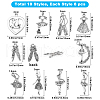 SUNNYCLUE Alloy Dancer Charm Pendants PALLOY-SC0002-64AS-2