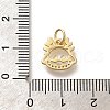 Rack Plating Brass Micro Pave Cubic Zirconia Pendants KK-H508-28G-01-3