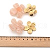 304 Stainless Steel Acrylic Dangle Stud Earrings EJEW-Z106-01G-3