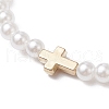 ABS Plastic Imitation Pearl Round Beads Stretch Bracelets BJEW-JB11605-03-3