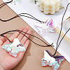 SUPERFINDINGS 3Pcs Glass Butterfly Pendant Decorations AJEW-FH0005-36-3