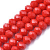 Opaque Solid Color Glass Beads Strands EGLA-A034-P1mm-D22-1