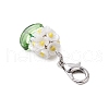Resin & Glass Beaded Pendant Decorations HJEW-MZ00169-02-4