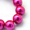 Baking Painted Pearlized Glass Pearl Round Bead Strands X-HY-Q330-8mm-17-3