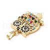 Brass Micro Pave Cubic Zirconia Pendants KK-H433-22G-3
