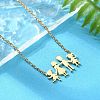304 Stainless Steel Family Pendants Necklaces for Women NJEW-A045-11G-1