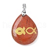Natural Mixed Gemstone Pendants G-F786-09I-2