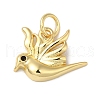 Rack Plating Brass Enamel Charms KK-B092-35G-1