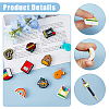DICOSMETIC 12Pcs 12 Styles Teachers' Day Food Grade Eco-Friendly Silicone Focal Beads SIL-DC0001-60-6