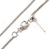 1.5mm Rack Plating Brass Box Chain Adjustable Slider Necklaces for Women Men MAK-L044-05P-2