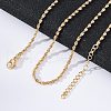Brass Singapore Chains Necklace for Women NJEW-P265-27G-2