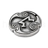 Rune Letters Alloy Pendants PALLOY-S193-01AS-14-2