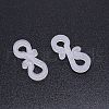 Plastic Curtain Hanger Double Hooks FIND-WH0082-81-2
