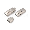 304 Stainless Steel Snap Lock Clasps STAS-U055-02D-P-2