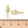 Brass Micro Pave Cubic Zirconia Pendants KK-Q068-50G-3