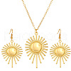 Sun Alloy Pendant Necklace & Dangle Earring Sets FS-WGBD582-01-5