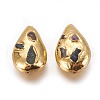 Natural Black Fossil Beads KK-F802-09-2