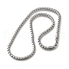 4MM 304 Stainless Steel Box Chain Necklaces for Men STAS-V011-01A-P-4