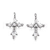 Brass Micro Pave Cubic Zirconia Pendants KK-U056-33P-1