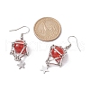 Natural Carnelian Dangle Earrings EJEW-JE05600-05-3