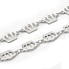 Tarnish Resistant 304 Stainless Steel Crown Link Chains CHS-F015-01P-1