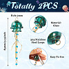 Glass Pendants PALLOY-TAC0114-8