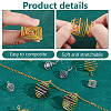   50Pcs 2 Colors Iron Wire Spiral Bead Cage Pendants IFIN-PH0002-11-4