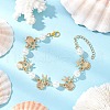 Alloy Shape Shell & Starfish Link Bracelets BJEW-JB11842-1